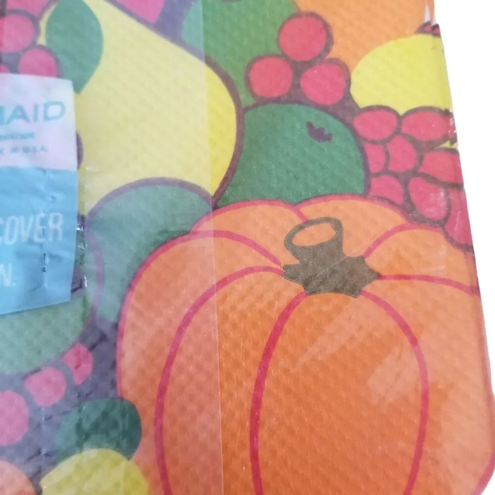 Vintage Thanksgiving Paper Tablecloth Party Table Cover 54 x 96 Pumpkin Autumn